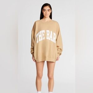 The Bar Varsity Sweatshirt- Beige